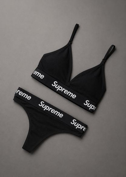 CUSTOM SUPREME UNDERWEAR SET BLACK