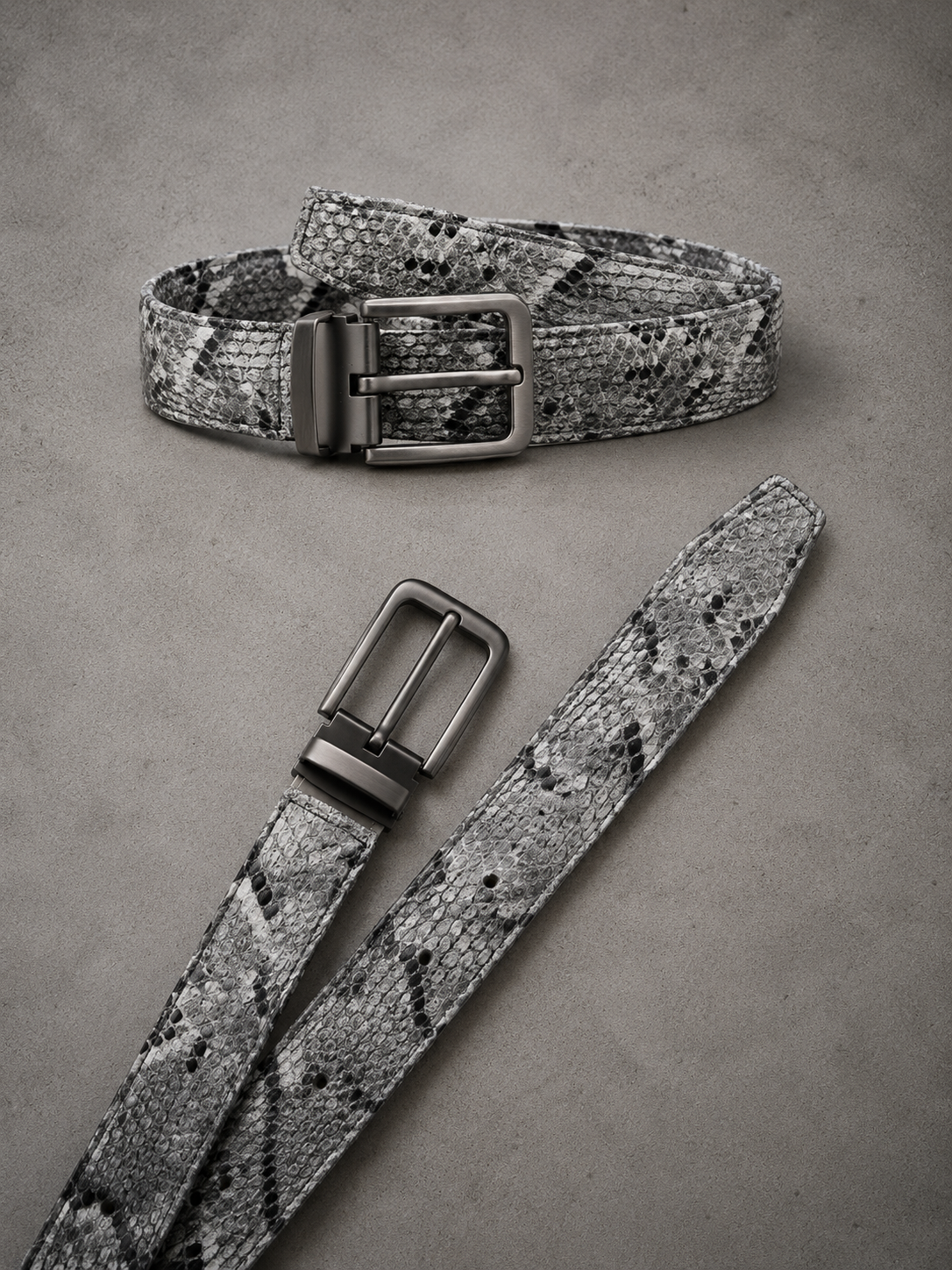 WHITE SNAKE BELT
