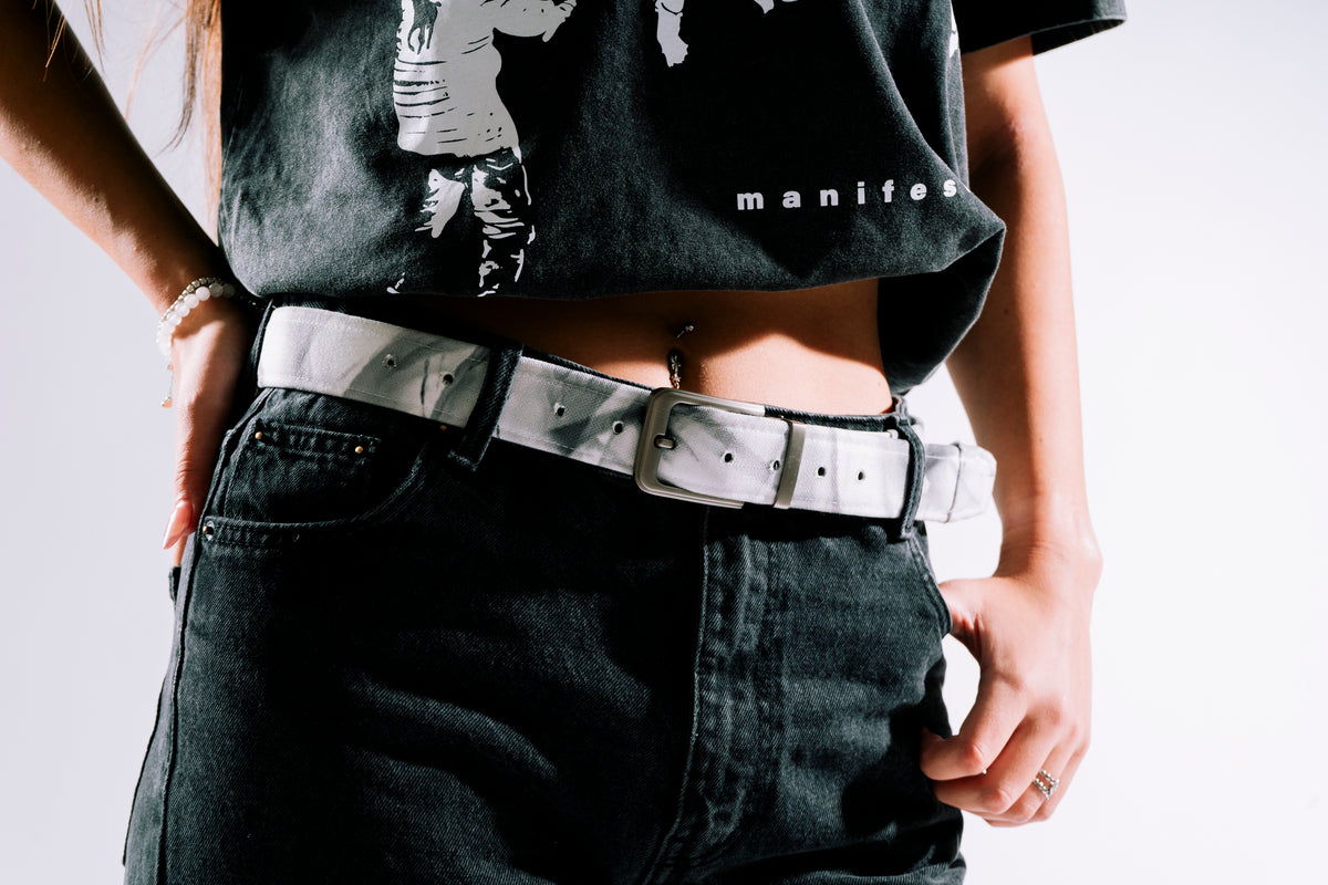 WHITE MARBLE BELT