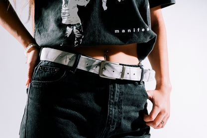 WHITE MARBLE BELT