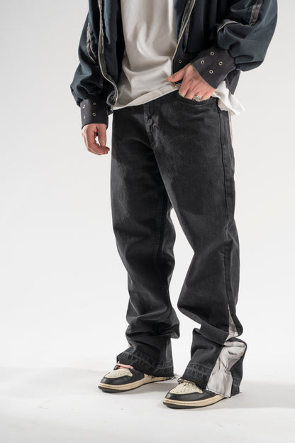 FLARED MARBLE JEANS