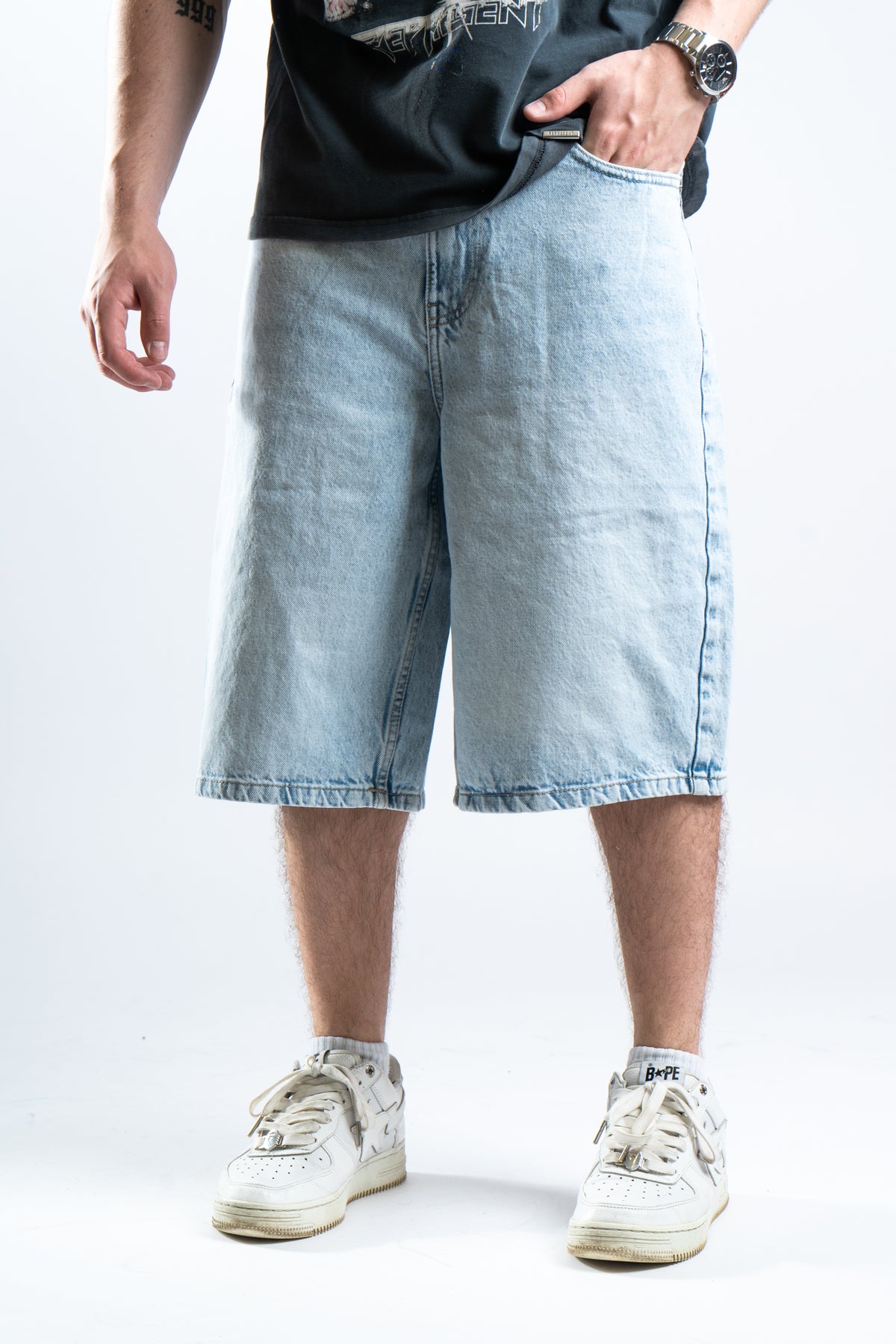 CUSTOM BLUE STAR SHORTS 1