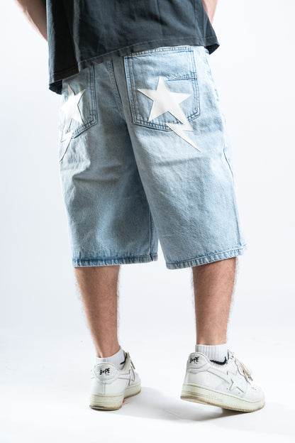 CUSTOM BLUE STAR SHORTS 1