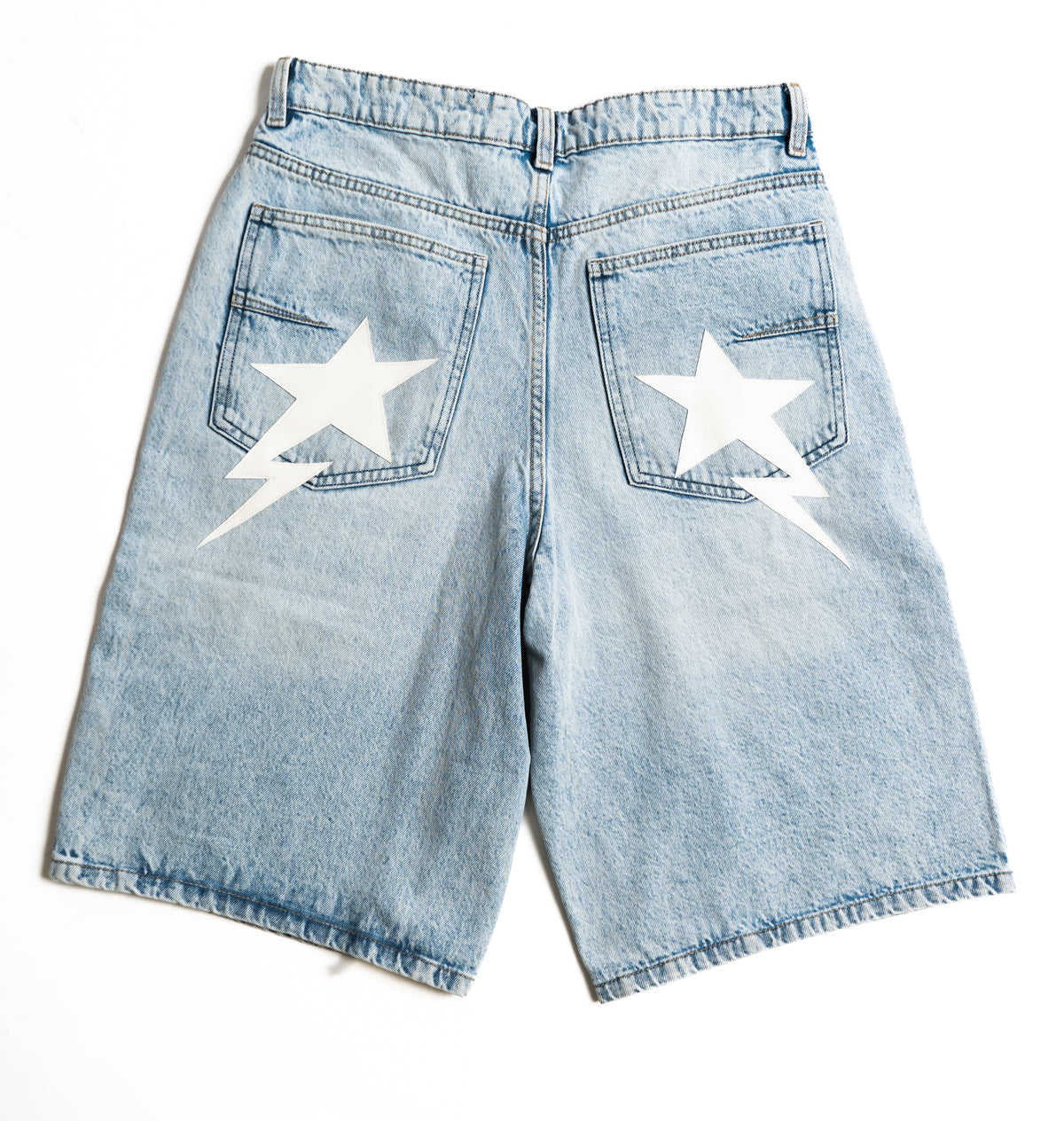 CUSTOM BLUE STAR SHORTS 1