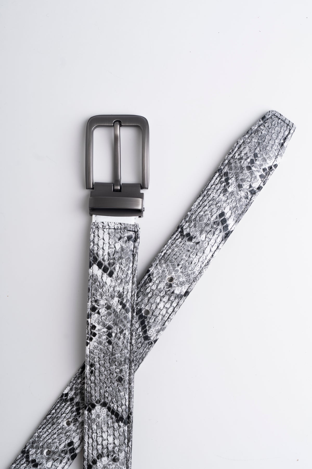 WHITE SNAKE BELT