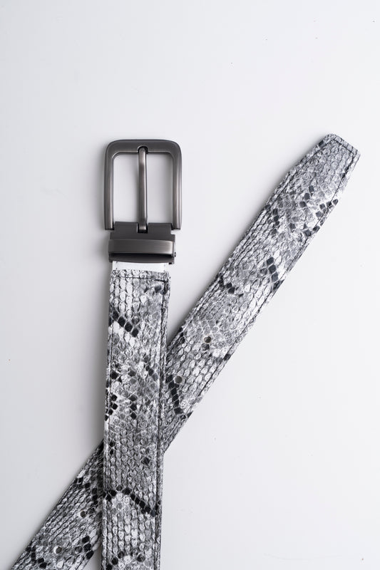 WHITE SNAKE BELT