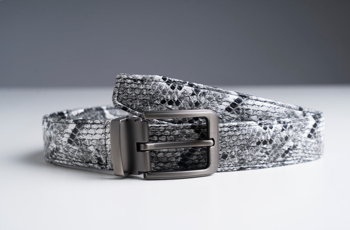 WHITE SNAKE BELT