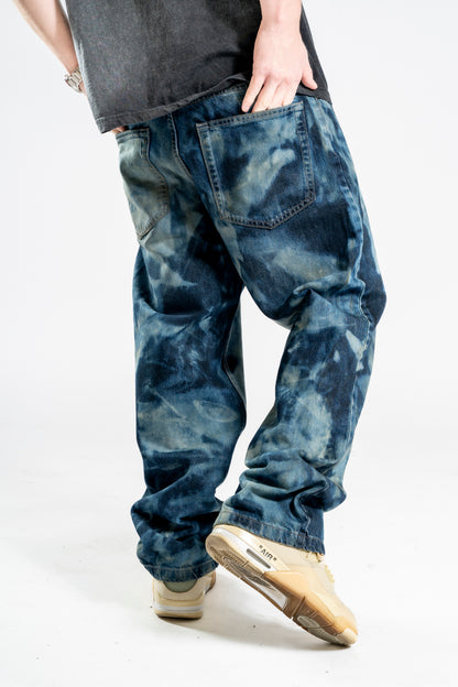 BAGGY BLEACHED BLUE JEANS 1