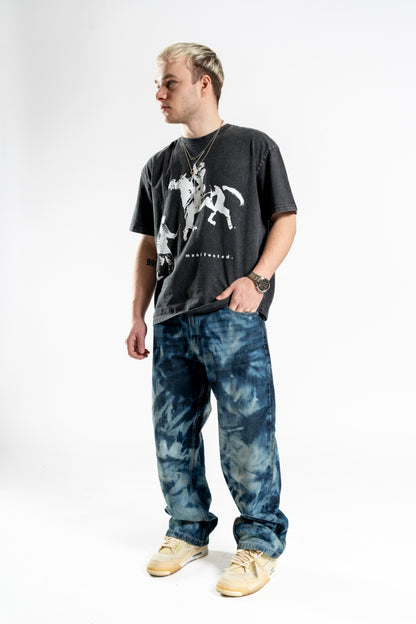 BAGGY BLEACHED BLUE JEANS 1