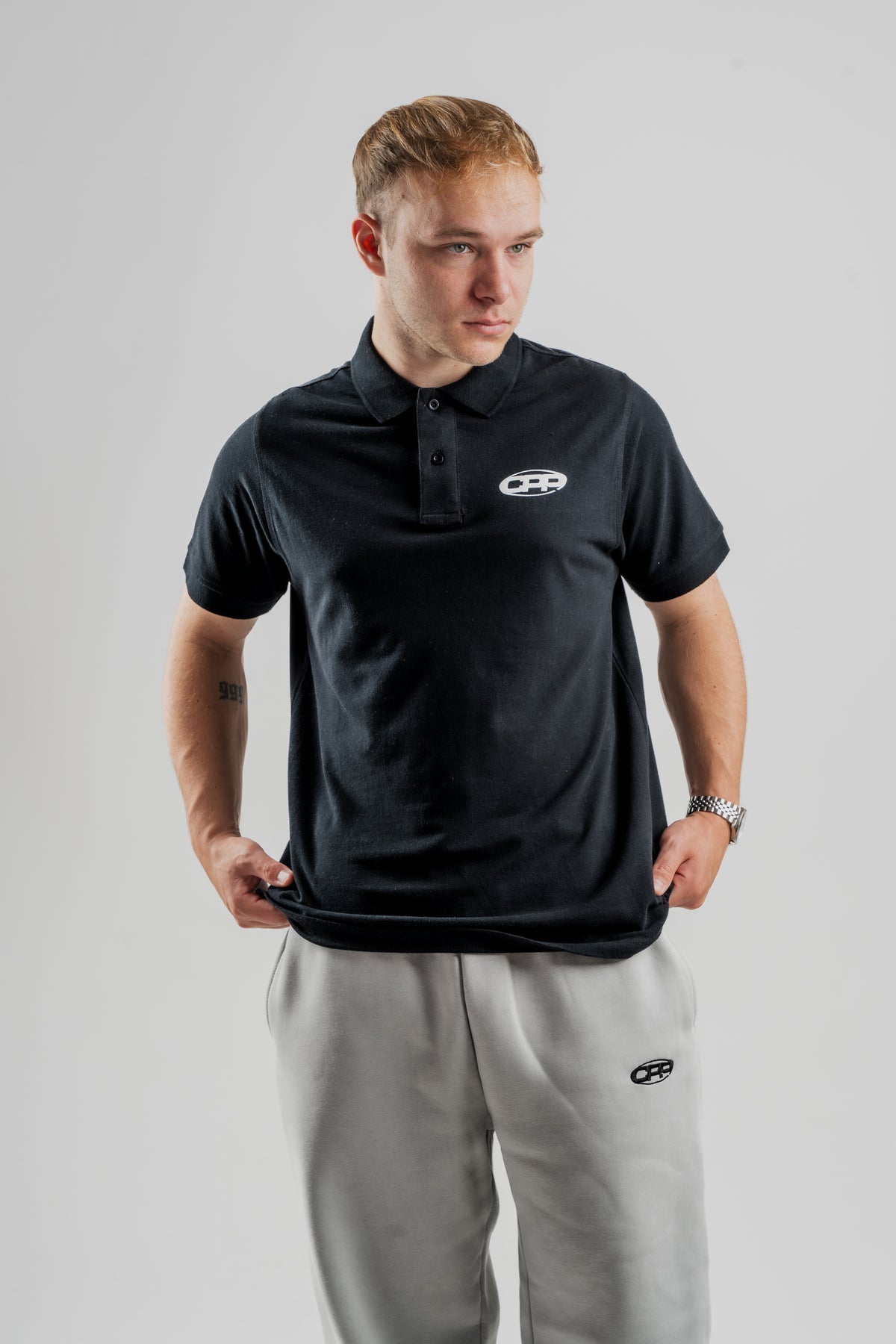 CPP BLACK POLO TEE