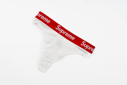 CUSTOM SUPREME THONG UNDERWEAR WHITE
