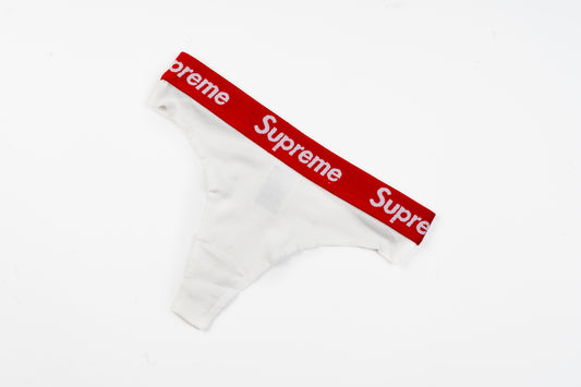 CUSTOM SUPREME THONG UNDERWEAR WHITE