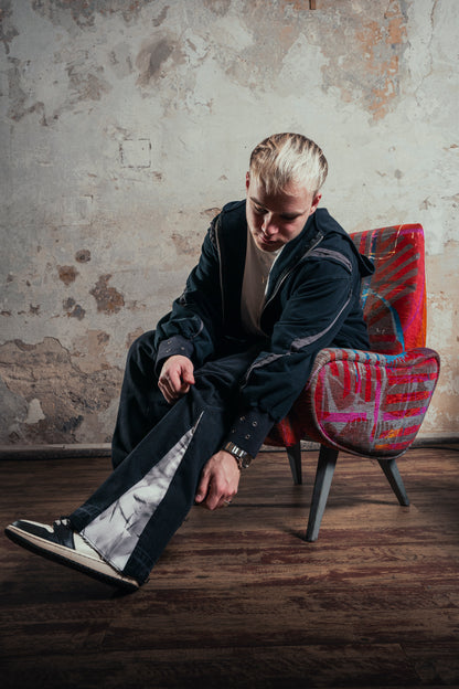 FLARED MARBLE JEANS