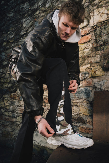 FLARED CAMO JEANS