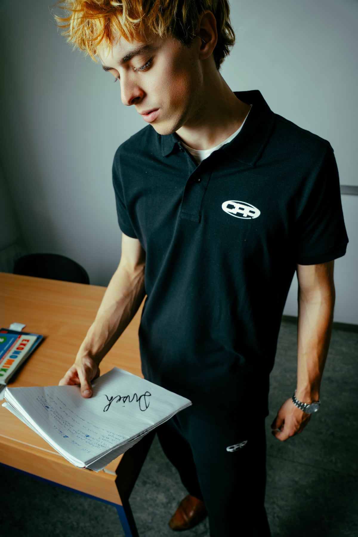 CPP BLACK POLO TEE