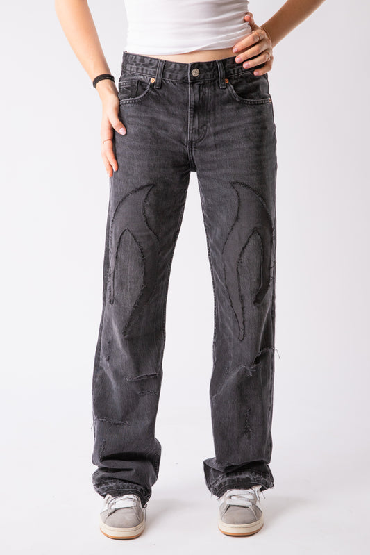 CUSTOM DISTRESSED TRIBAL JEANS WMNS