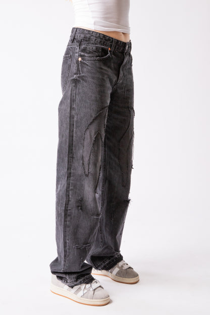CUSTOM DISTRESSED TRIBAL JEANS WMNS